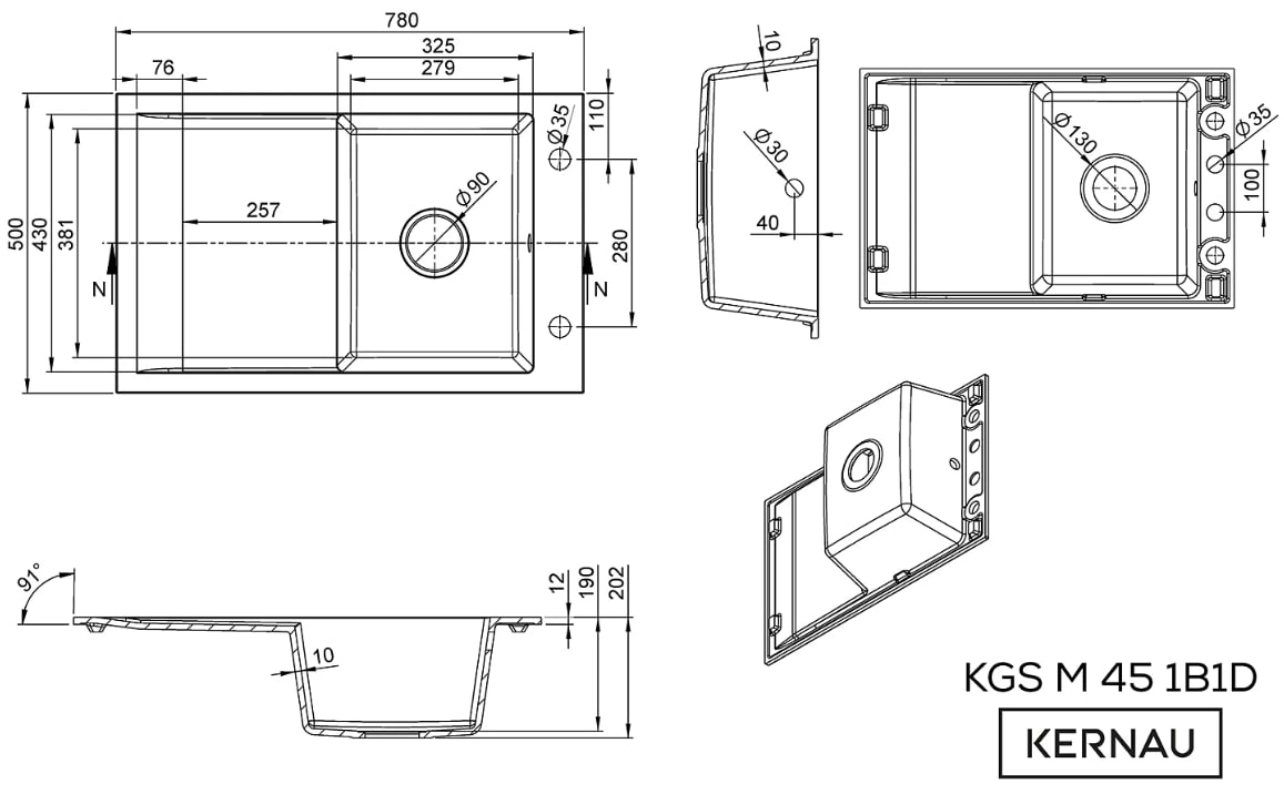 KGS M 45 1B1D GRAPHITE (Výprodej)