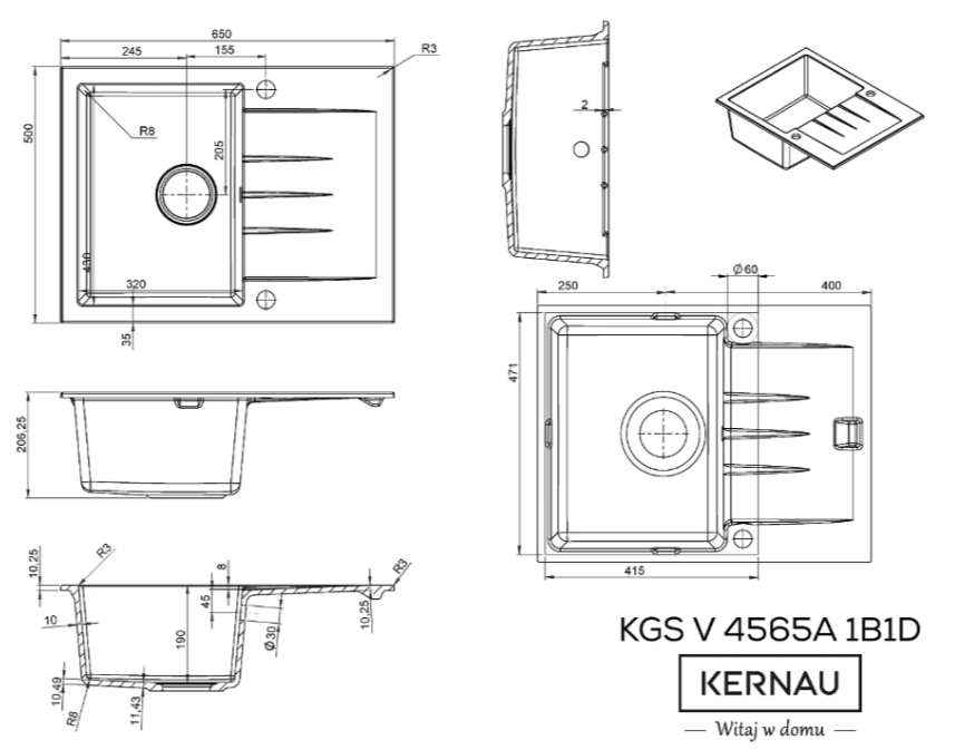 KGS V 4565A 1B1D DEEP BLACK (Výprodej)