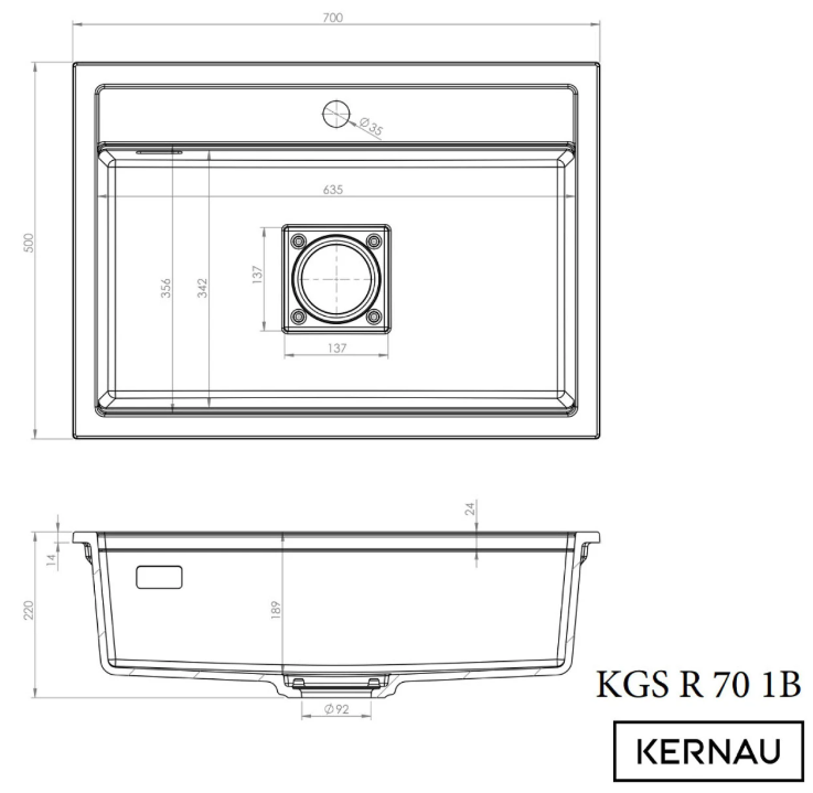 KGS R 70 1B Deep Black