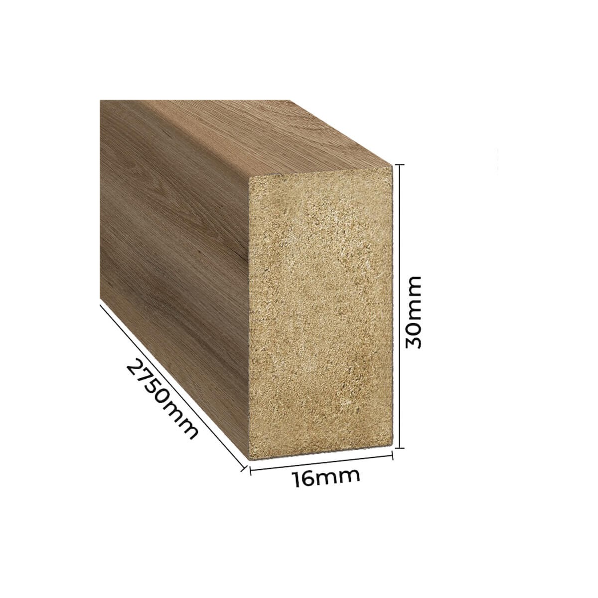 Nástěnné lamely MINI - Tmavý dub [16x30]