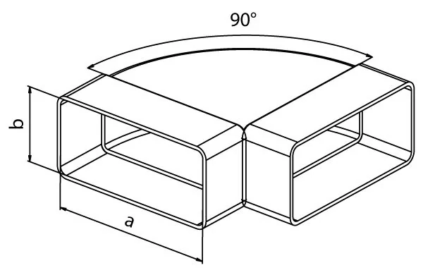 Koleno vodor.ploché CKH 2x220x55