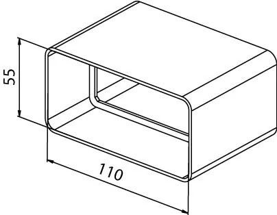 Spojka plochého kanálu CVP 110x55
