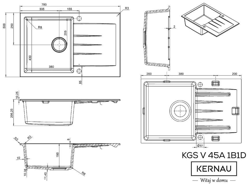KGS V 45A 1B1D Graphite