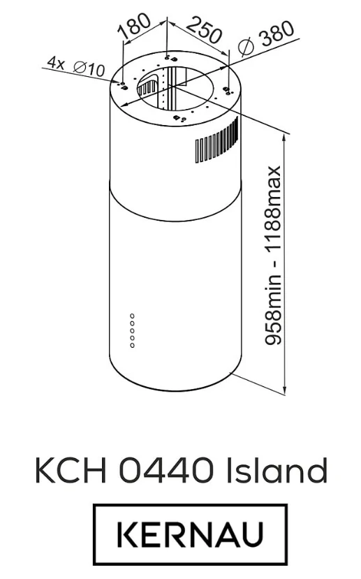 KCH 0440 Gun Metal Island