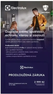 Electrolux +3 roky předplacená karta